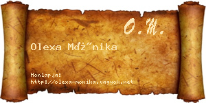Olexa Mónika névjegykártya