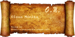 Olexa Mónika névjegykártya